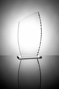 Glass Trophy - Tombstone (Chipped Edge Finish)