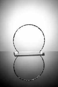 Glass Trophy - Circle (Chipped Edge Finish)