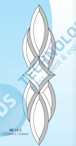 RB15.2 - Bevel -Cluster 125 x 520 mm